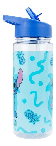 Stitch Garrafa Disney 450 Ml Mochila Sacola Stitch Azul Kit Chaveiro Emborrachado