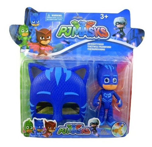 Muñeco Y Mascara Pjmask Gatuno Azul Pj Mask Juguete Niño