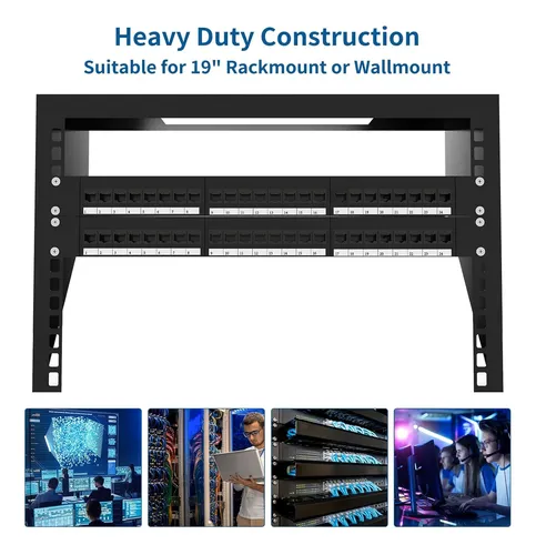 Cablegeeker Patch Panel 24 Port, Cat6 Patch Panel With Rj...