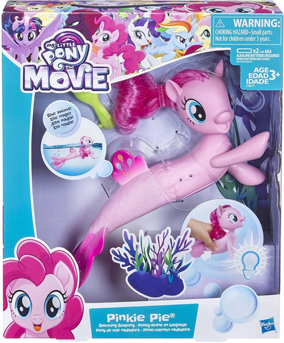 Figura My Little Pony Pinkie Pie Sereia Elet  Rosa Hasbro