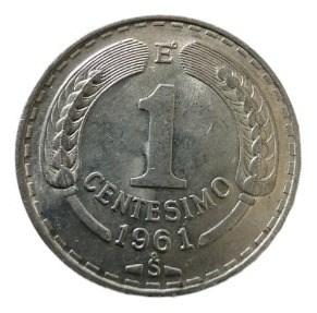 Moneda Chile 1 Centesimo 1961 Xd (x1382-1675-