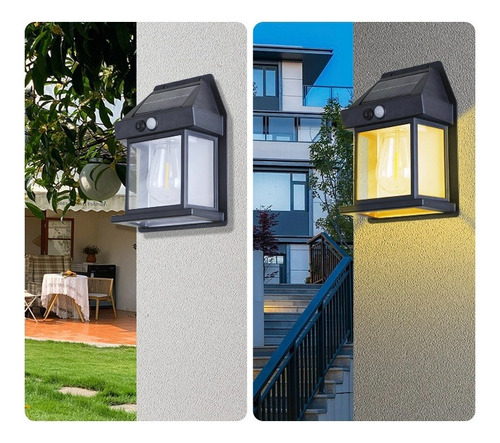Lampara Ampolleta Foco Aplique Solar Con Sensor Movimiento