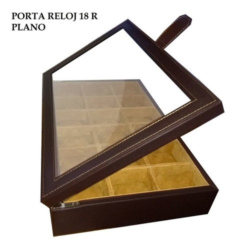 Imagen 2 de 2 de Porta Reloj 18 Plano Piel Vacuno Kuerissimo
