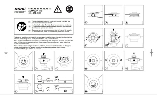Stihl Autocut 11-2 Tap Action 4004 710 2192, Para Fs 36, 40,
