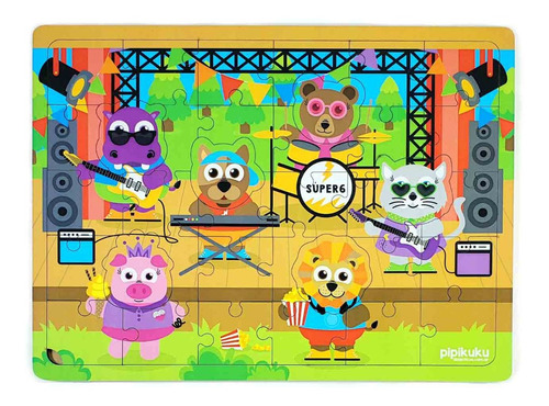 Rompecabezas Puzzle Encastre Infantil Didactico Madera 36p