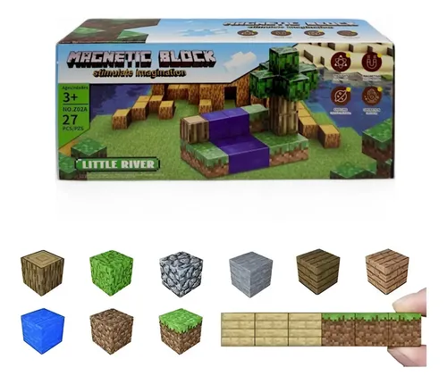 Bloques Magnéticos Minecraft Imán Cubos Pixel Piezas Juego | Cuotas sin ...