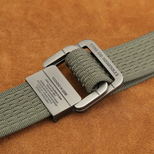 Cinturón Táctico Para Hombre Con Hebilla De Doble Anillo Par
