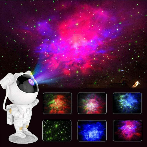 Imagen 2 de 7 de Lampara Proyector Astronauta Led Estrellas De Galaxia