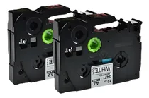 Comprar 2 Pk Negro Sobre Blanco Tz Tze 231 231 Etiqueta Cinta Compat