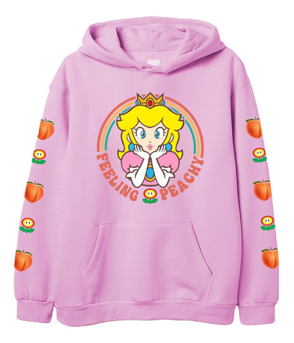 Sudadera Mario Bros Peach Feeling Peachy Duraznos Emogi