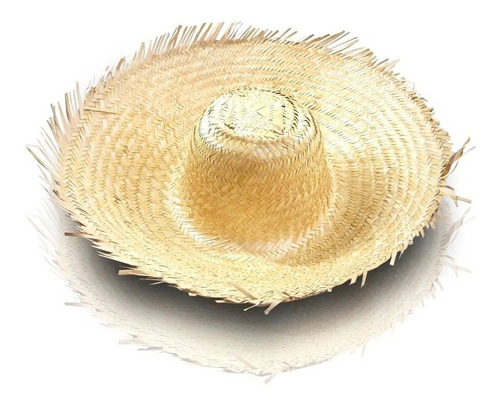 Imagem 1 de 3 de Chapéu De Palha Desfiado Grande P/ Festa Junina