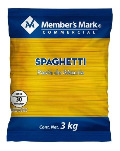 Spaghetti Pasta Semola 3 Kg Members Mark®
