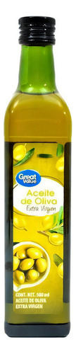 Aceite De Oliva Great Value Extra Virgen 500 Ml