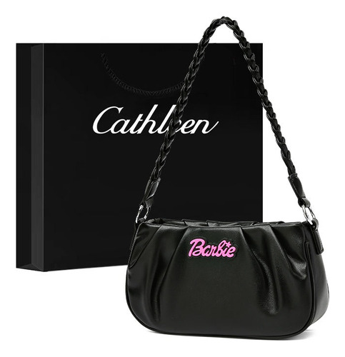 Bolsa Bandolera Cuadrada Con Cadena De Letras De Barbie Para