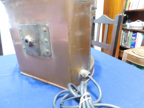 Farol Naval Barco Marino Vidrio Rojo. Bronce, Miralo (Usado)