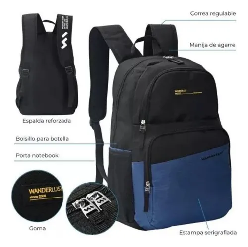 Mochila Hombre Urban Mode Tipo Skate Portanotebook 32434