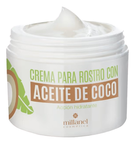 Crema Facial Hidratante Millanel Con Aceite De Coco X 50gr