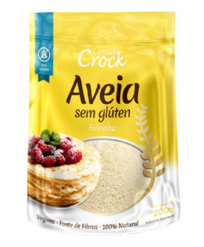 Kit 3x: Farinha De Aveia Sem Glúten Leve Crock 200g