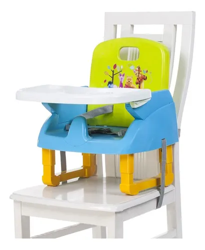 Silla De Comer Plegable Portátil Para Bebés Color Blanco Silla Infantil