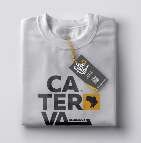 Camiseta Logo Caterva Branca - Algodão Premium