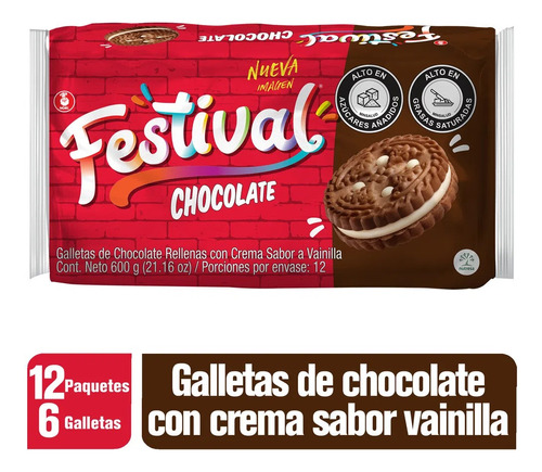 Galleta Festival Chocolate X12