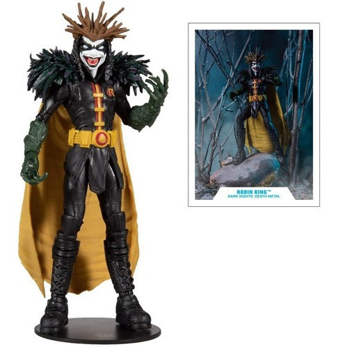Imagen 8 de 10 de Mcfarlane Figura Robin King Articulada Dc Batman Multiverso Dark Nights Escala 18cm Original