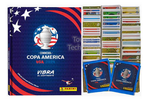 Album Copa America 2024 Pasta Dura + 50 Láminas Sin Repetir