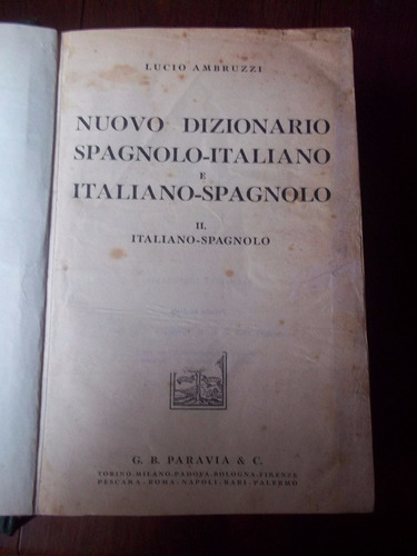 Lucio Ambruzzi Dizionario Italiano Spagnolo Fraganplat