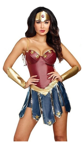 Wonder Woman Diana Superhéroe Disfraz Cosplay Para Mujeres