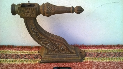 Hermoso Antiguo Soporte Mensula Fundición Farola Luminaria (Usado)