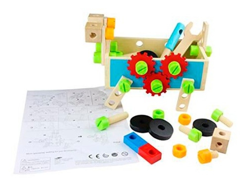 Imagen 5 de 10 de Acool Caja De Herramientas 50 Pcs Madera Didactico 7645