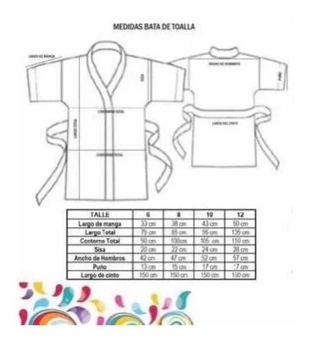 Imagen 6 de 7 de Bata Toalla Salida Baño Niños Unisex Con Capucha Colores