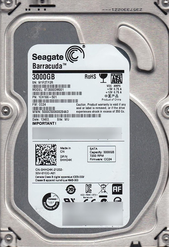 Disco Duro Interno 3tb Seagate Barracuda -usado Impecable