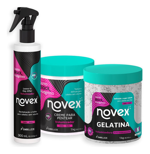 Kit Novex Santo Black Poderoso Day After Perfeito