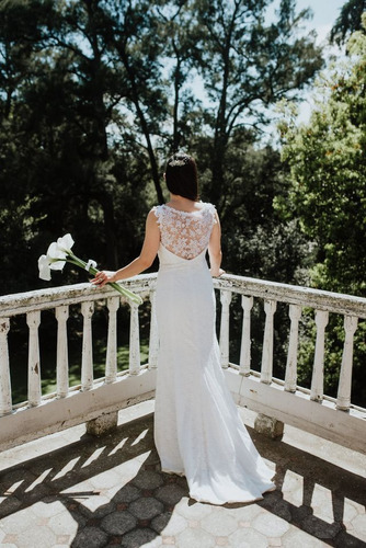 Vestido De Novia De Encaje Con Cola