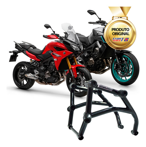 Stunt Race Mt-09 Tracer Protetor Gaiola Yamaha Preto Fosco