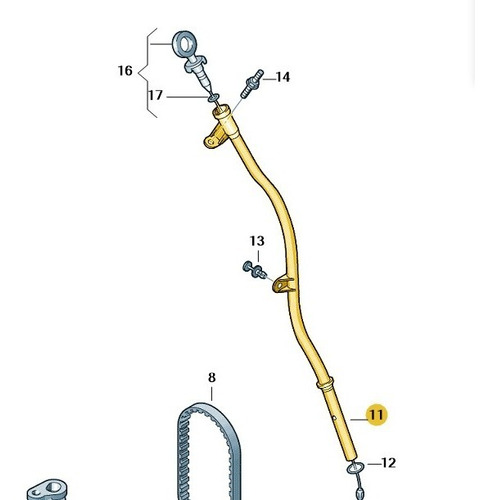 Tubo Da Vareta Medidor De Oleo Para Amarok Original Vw