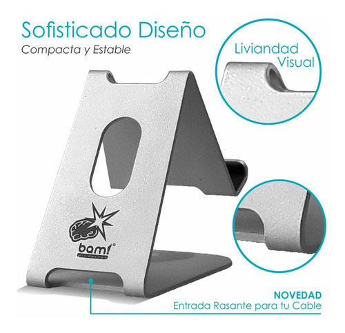 Imagen 5 de 9 de Soporte Apoyo Celular Bam B4 Escritorio Home Office Premium