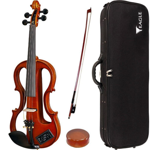 Violino Elétrico Eagle Ev744 4/4 Arco, Breu, Fone De Ouvido