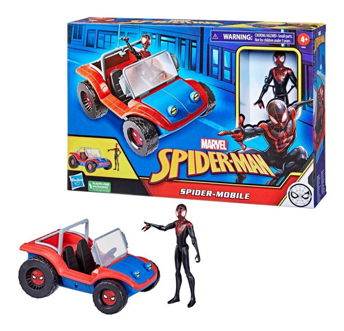 Figura De Acción Spider-man Marvel Vehículo Spider-mobile