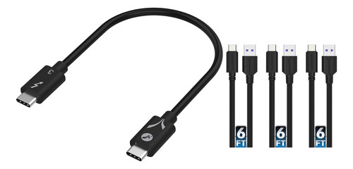 Sabrent Thunderbolt 3 Certificado Cable Usb Tipo C + 22awg