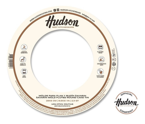 Imagen 4 de 7 de Molde Hudson Flan/budín Antiadherente Ceramico 25 Cm