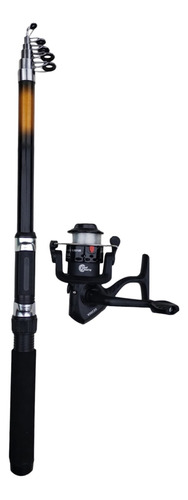 Combo Reel Pescar Caña Telescopica 2.70 Pejerrey Funda Tanza