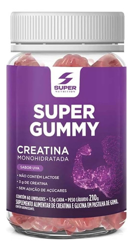 Super Gummy Creatina Monohidratada Sabor Uva