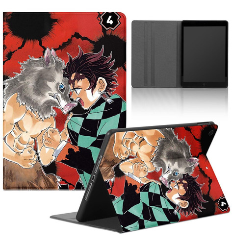 Funda De Tablet De Anime Roja Para iPad Pro 2021/2020/2018 D