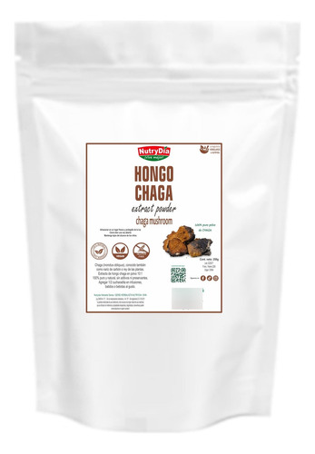 Hongo Chaga, Mushroom Nutrydia Polvo Inonotus Obliquus 250g