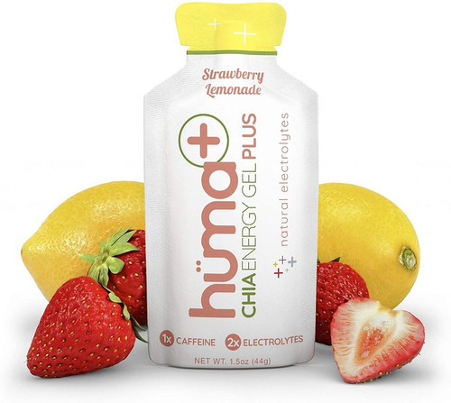 Gel Energético Huma Chia Plus Strawberry Lemonade (24 Geles)