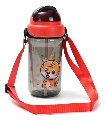 Botella De Agua Infantil Con Cuerda Escolar Skora 400ml Vaso