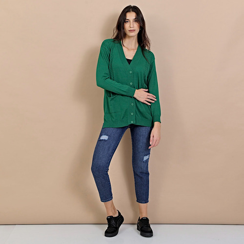 Cárdigan Aleshandra Mujer Escote V Larga Otoño/invierno