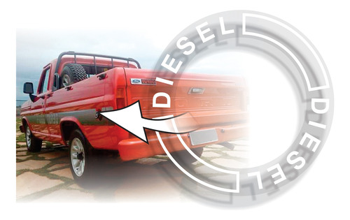 Adesivo Diesel Par Tampa Combustível Ford F-1000 Até 1992